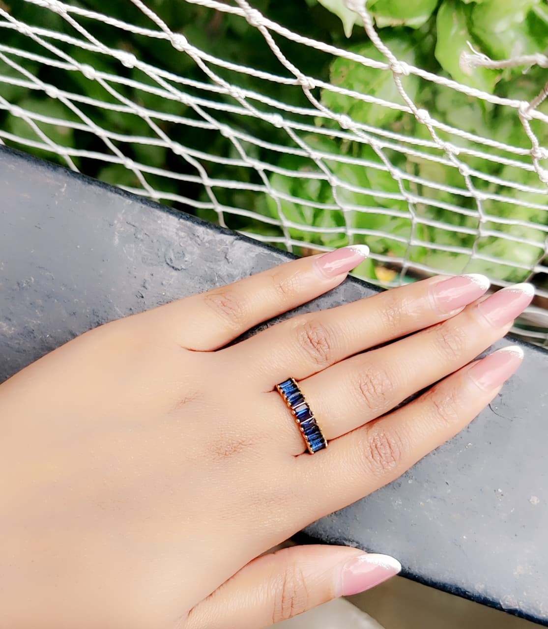 Blue stone ring
