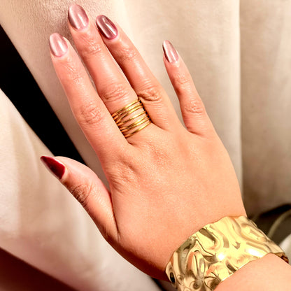 Golden Curve ring