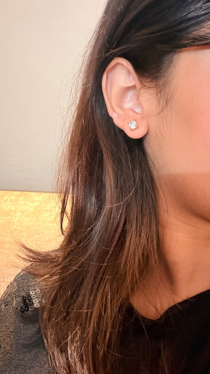 White Studs & Drop earrings set of 6