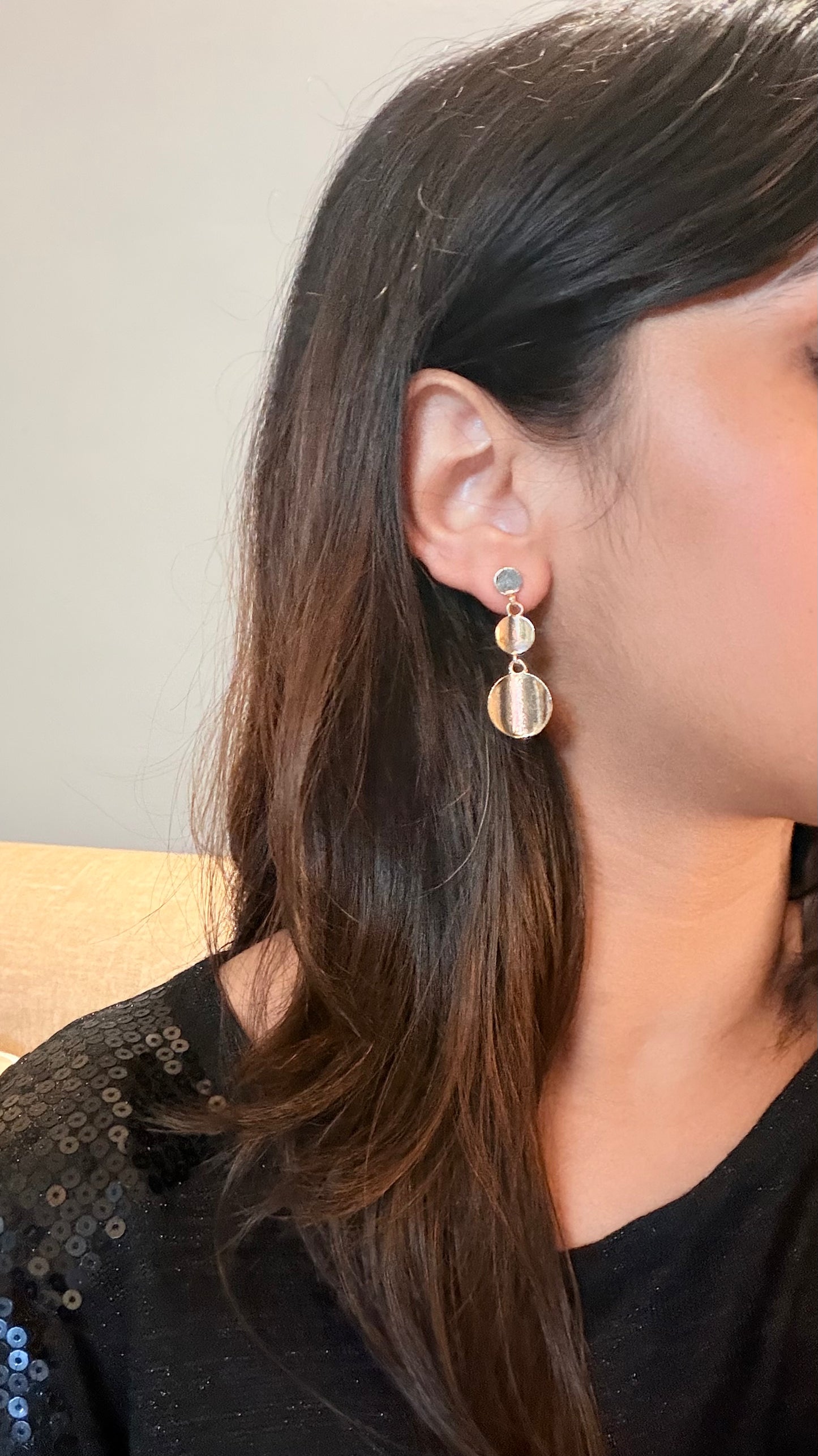 White Studs & Drop earrings set of 6