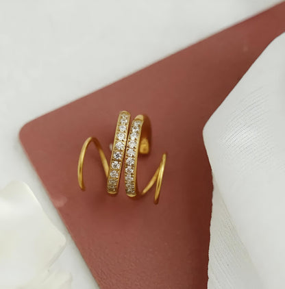 Spiral cuff hoops