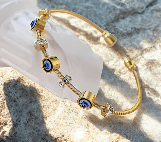 Evil Eye bangle-cuff