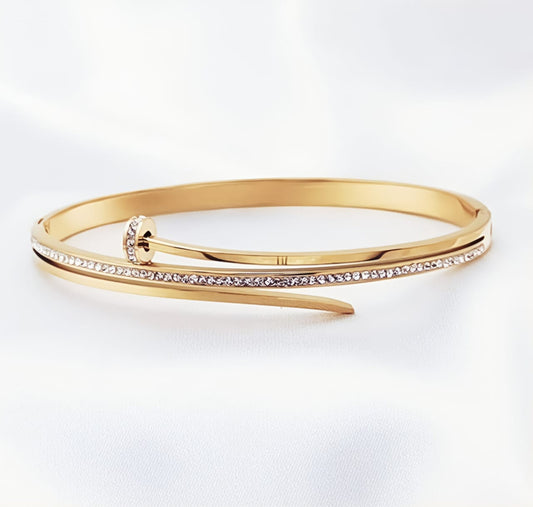 Diamond studded Nail bracelet