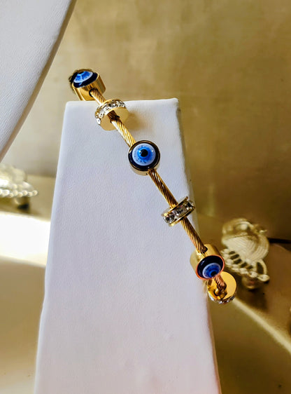 Evil Eye bangle-cuff