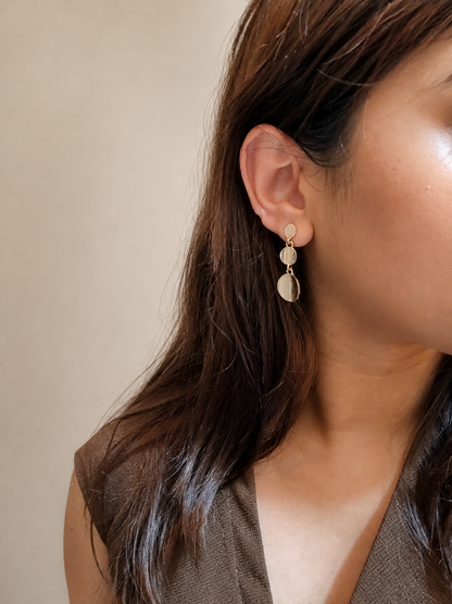 White Studs & Drop earrings set of 6