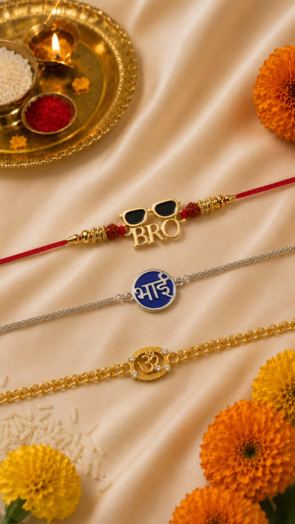 Set of 3 Rakhi bracelets