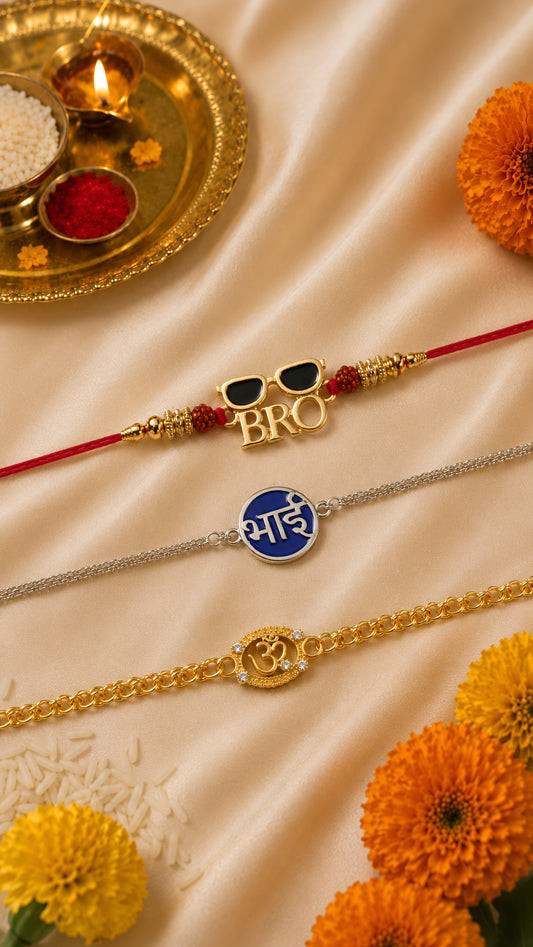 Set of 3 Rakhi bracelets